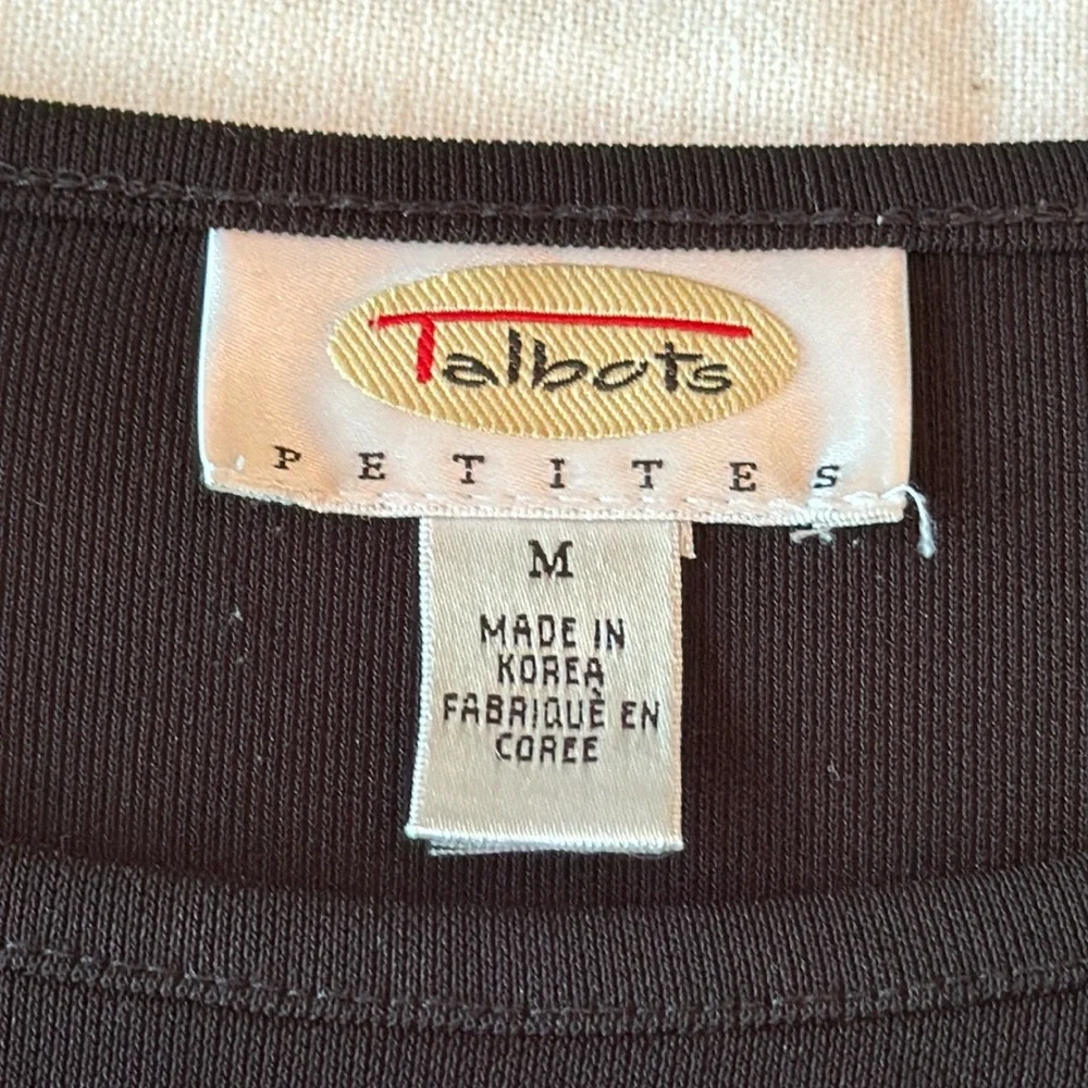 Talbots Basic Black Dress Petite Medium - Picture 5 of 10